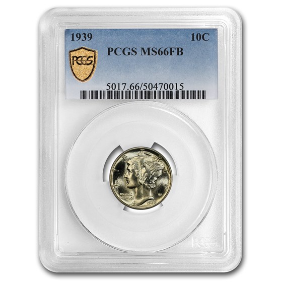 1939 Mercury Dime MS-66 PCGS (FB) 1939 Mercury Dime MS-66 PCGS (FB)